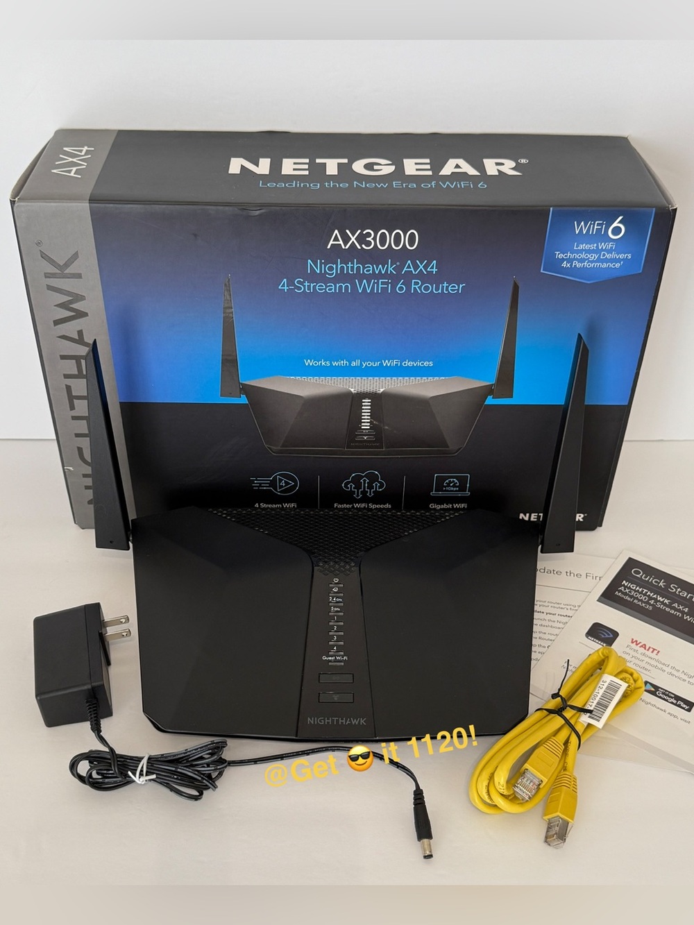 NETGEAR Nighthawk AXA/4-stream AX3000 Wi-Fi 6 Router (RAX35) Dual-Band